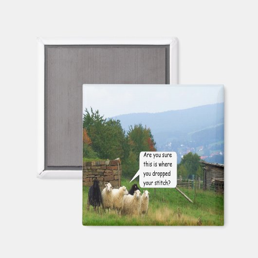 Drop Stitch Sheep Magnet Magneet (Voorkant / Achterkant)