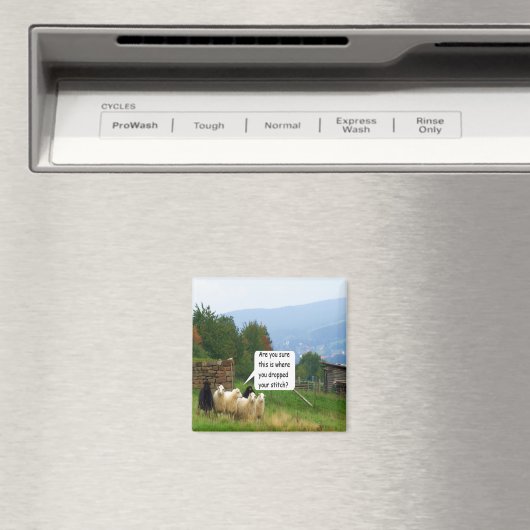 Drop Stitch Sheep Magnet Magneet (Insitu (Vaatwasser))