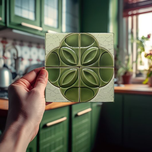 Droplet verdoyant Faux Carreaux en céramique 3D