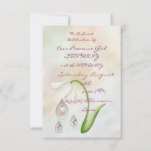 droplets de fées blanches 1 carte d'anniversaire (Devant)