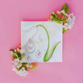 droplets de fées blanches 1 carte d'anniversaire