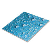 Droplets d'eau sur bleu | Carreaux céramiques pers (Côté)