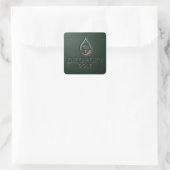 Droplyt Golf Heritage Green Vierkante Sticker (Tas)