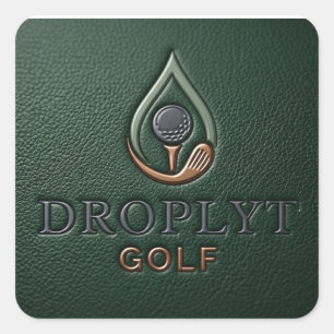 Droplyt Golf Heritage Green Vierkante Sticker