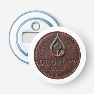 Droplyt Golf Rustic Logo Knop Flesopener Button Flesopener