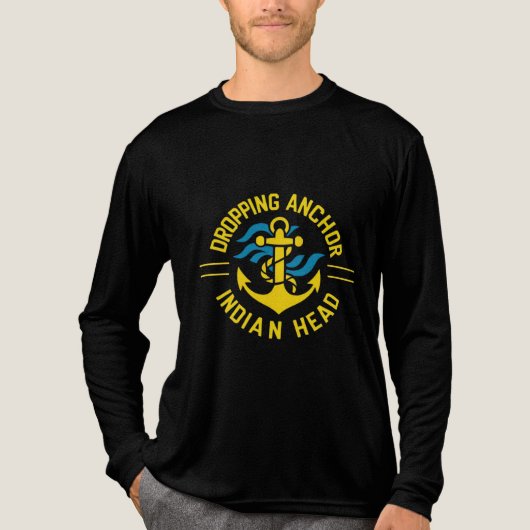 Dropping Anchor Logo Longsleeve Tri-Blend Shirt (Voorkant volledig)