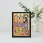 Dropping Rocks, 14e-eeuwse Codex Manesse Briefkaart (Staand voorkant)