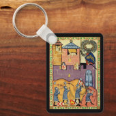 Dropping Rocks, 14e-eeuwse Codex Manesse Sleutelhanger (Voorkant)