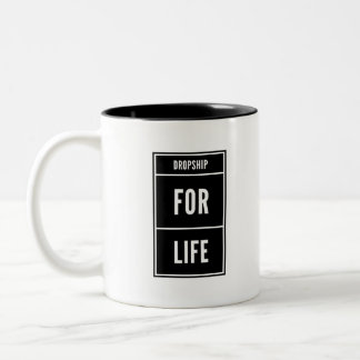 Dropship for Life Tweekleurige Koffiemok