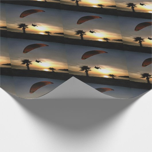 Dropzone in Dusk Adventure Paraglider Art Cadeaupapier (Hoek)