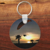 Dropzone in Dusk Adventure Paraglider Art Sleutelhanger (Voorkant)
