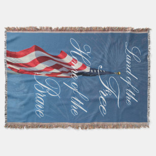 Drow Blanket/American Flag Deken