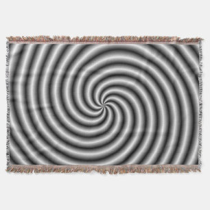 Drow Blanket the Swirl in Black and White Deken