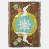 Drow des Deer and Ornaments Holiday Deken (Voorkant Verticaal)