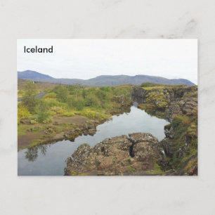 Drowning Pool, Þingvellir National Park, IJsland Briefkaart