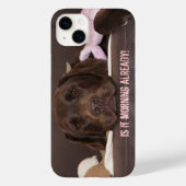 Drowsy Chocolate Lab Foto Sluiten Case-Mate iPhone Case (Achterkant)