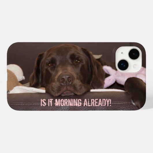 Drowsy Chocolate Lab Foto Sluiten Case-Mate iPhone Case (Achterkant (horizontaal))