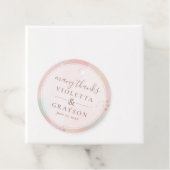 Droy Pastel Modern Art Wedding Bedankjes Labels (In situ)