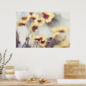 Droy Soft Yellow Helenium Flowers Poster (Keuken)