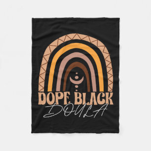 Drug Black Doula Afro-Amerikaanse vroedvrouw Geboo Fleece Deken