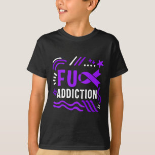 Drug Overdose Awareness Addiction Ribbon Drug Addi T-shirt