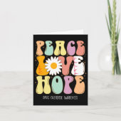 Drug Overdose Awareness Peace Love Hope Drug Overd Kaart (Voorkant)