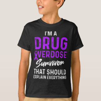Drug Overdose Awareness Warrior Survivor 2 T-shirt