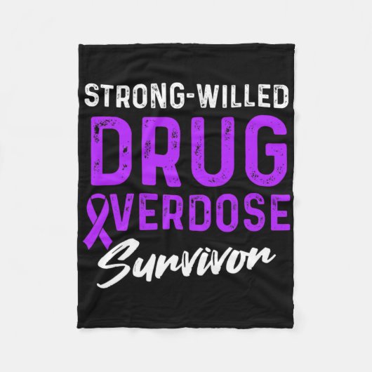 Drug Overdose Awareness Warrior Survivor &# Fleece Deken (Voorkant)
