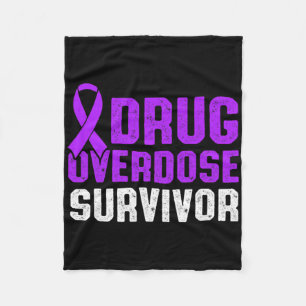 Drug Overdosis Bewustzijn Warrior Overlevende 13 Fleece Deken