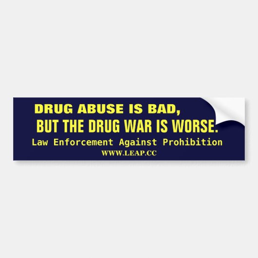 DRUG WAR, LEGALIZE BUMPERSTICKER (Voorkant)