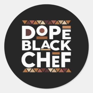 Drug Zwart Chef Zwarte Geschiedenis Melanine Zwart Ronde Sticker