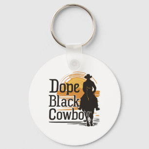 Drug Zwart Cowboy Afrikaanse Cowboy Zwarte Geschie Sleutelhanger