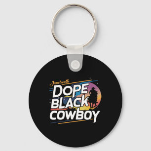 Drug Zwarte Cowboy Afrikaanse Cowboy Zwarte Geschi Sleutelhanger