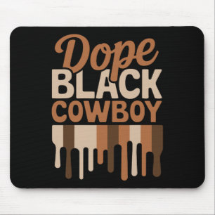 Drug Zwarte Cowboy Melanine Afrikaanse Rodeo Zwart Muismat