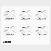 Drughorse Collective 3 Ronde Sticker (Vel)
