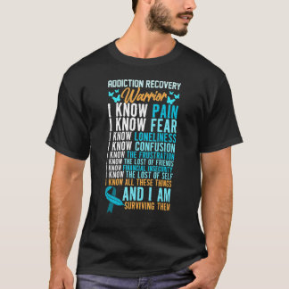 Drugs Alcohol Gokken Verslaving Herstel Krijger T-shirt