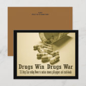 Drugs winnen! briefkaart (Voorkant / Achterkant)