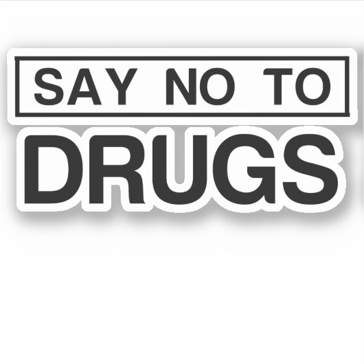 DRUGS ZEGT NEE STICKER (Voorkant)