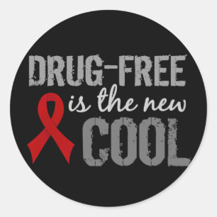 Drugsvrij is het nieuwe cool ronde sticker