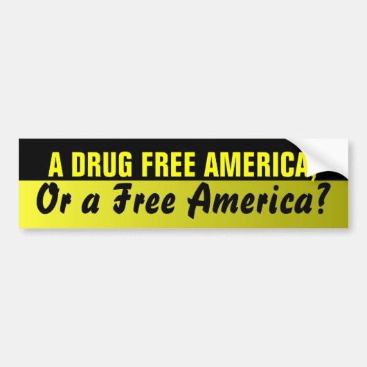 Drugvrije Amerikaanse Bumpersticker (Voorkant)