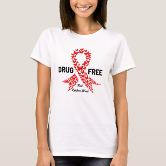 Drugvrije rode lintjes Weer T-shirt