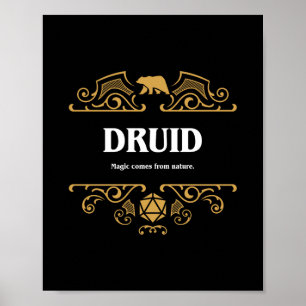 Druid Class Tabletop RPG Gaming Poster