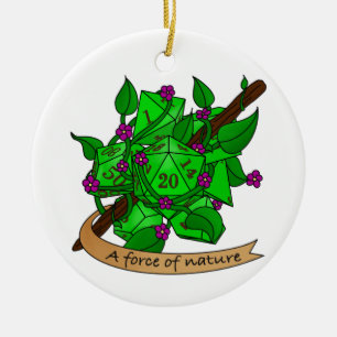 Druid Dice Design Keramisch Ornament