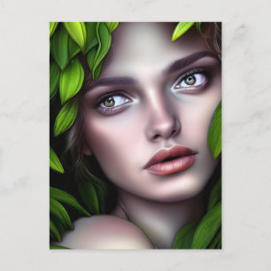 Druid Natuur Goddess Woman fantasy art Briefkaart