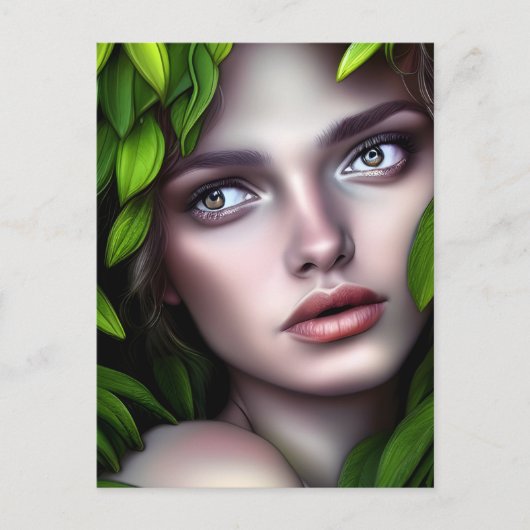 Druid Natuur Goddess Woman fantasy art Briefkaart (Voorkant)