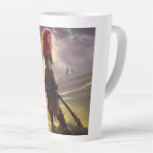 Druid Warrior Princess Fantasy Art Latte Mok (Rechterhoek)