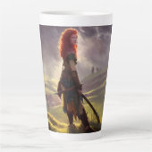 Druid Warrior Princess Fantasy Art Latte Mok (Voorkant)