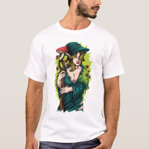 Druïde cirkel moderne witte en zwarte kunst trendy t-shirt
