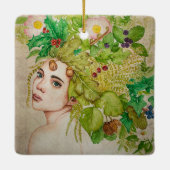 Druïde mooie waterverf keramisch ornament (Achterkant)