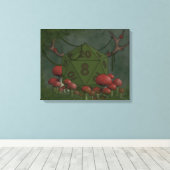 Druïden D20 Canvas Afdruk (Insitu (Houten vloer))